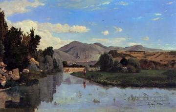  Camille Art - La rivière Aiguebrun au paysage de Lourmarin Paul Camille Guigou